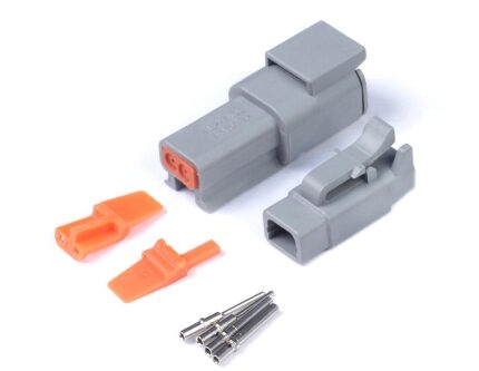 Haltech Plug and Pins Only Set Deutsch DTM-2 Conn (7.5 Amp)
