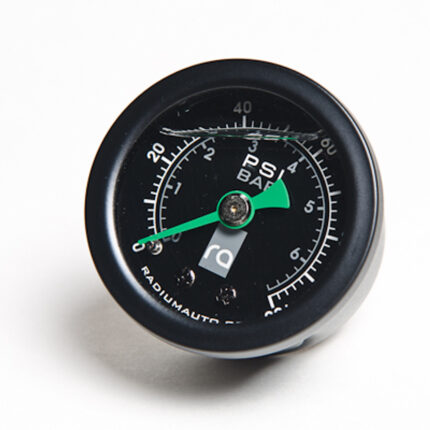 Radium Fuel Pressure Gauge with 8AN ORB Adapter, 90deg