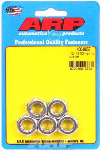 "1/2""-13 SS coarse hex nut kit" (5pcs) - Image 2