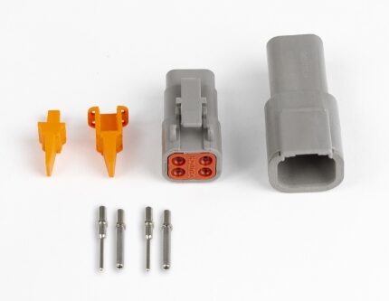 Haltech Plug and Pins Only Set Deutsch DTM-4 Conn (7.5 Amp)