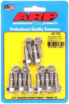 Stamped steel covers SS valve cover stud kit