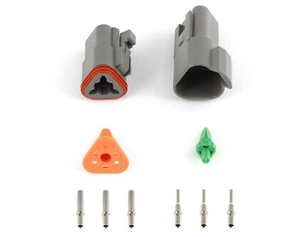 Haltech Plug & Pins Only Set DT-3 Conn (DT06-3S + DT04-3P) (