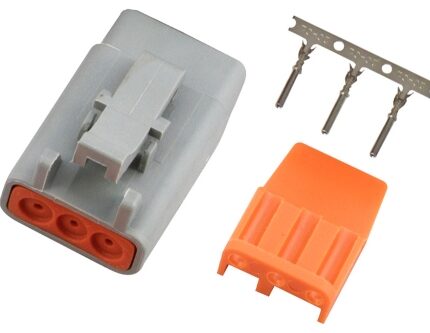 Haltech Plug and Pins Only Male Deutsch DTM-3 Conn (7.5 Amp)