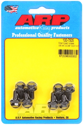 Stamped steel valve cover bolt kit
