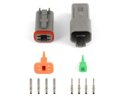 Haltech Plug & Pins Only Set DT-4 Conn (DT06-4S + DT04-4P) (