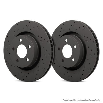 HTC4395 - Hawk Talon Slotted & Drilled Brake Discs; Rear