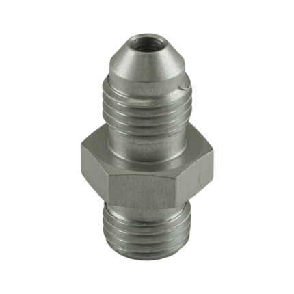 Turbosmart Fitting -4 AN Flare to -4 AN ORB Male Straight  Silver