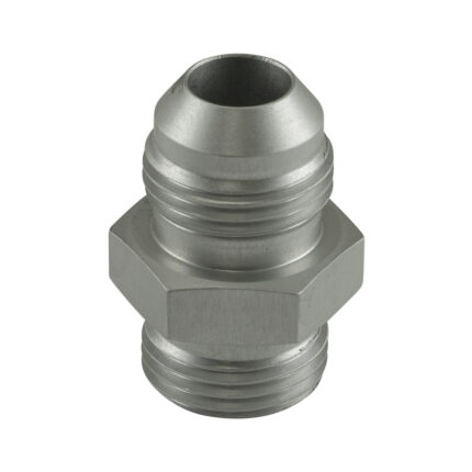 Turbosmart Fitting -8 AN Flare to -8 AN ORB Male Straight - Silver