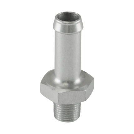 Turbosmart Fitting 10mm / 3/8" Hose End to -1/8 NPT Male Straight - Silver