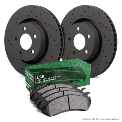 HKC4390.323Y - Hawk Brake Kit - LTS Pads & Talon Slotted & Drilled Discs; Front