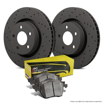 HKC4153.111Z - Hawk Brake Kit - PC Pads & Talon Slotted & Drilled Discs; Front